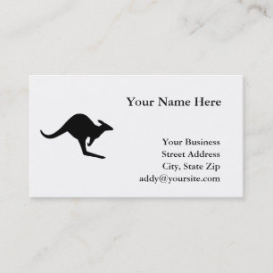 Caution Kangaroo Business Card
