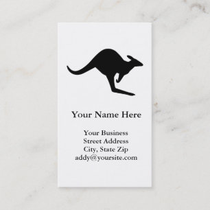 Caution Kangaroo Business Card