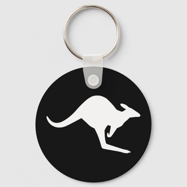 Caution Kangaroo Key Ring (Front)