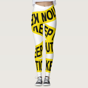 Caution Keep Out Tape Leggings