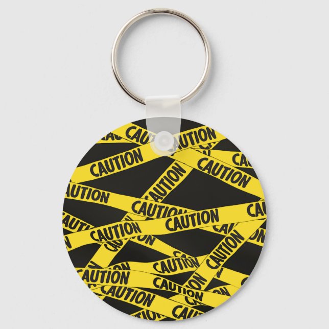 Caution Key Ring (Front)