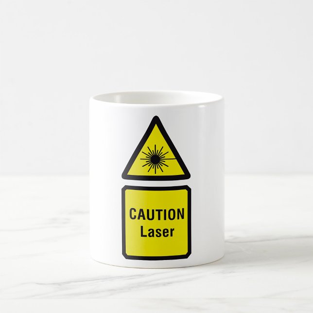 Caution Laser Sign Mug (Creator Uploaded)