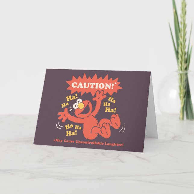 Caution Laughing Elmo Ahead Card (Front)