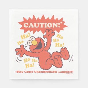 Caution Laughing Elmo Ahead Napkin