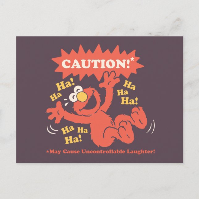 Caution Laughing Elmo Ahead Postcard (Front)