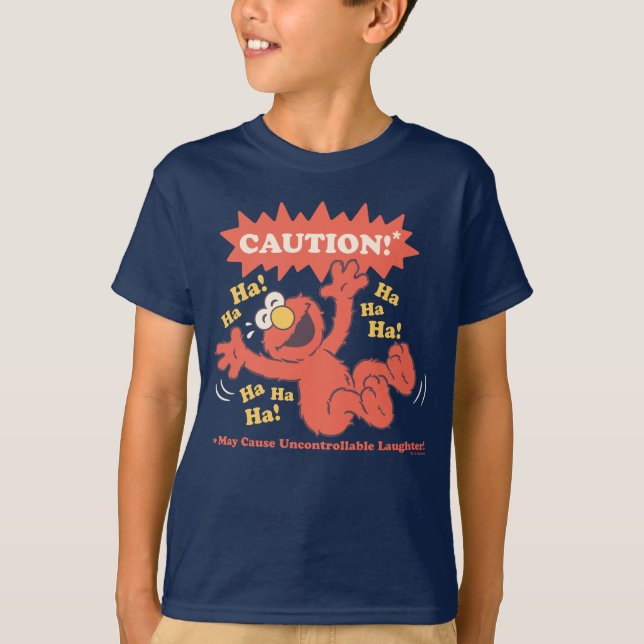 Caution Laughing Elmo Ahead T-Shirt (Front)