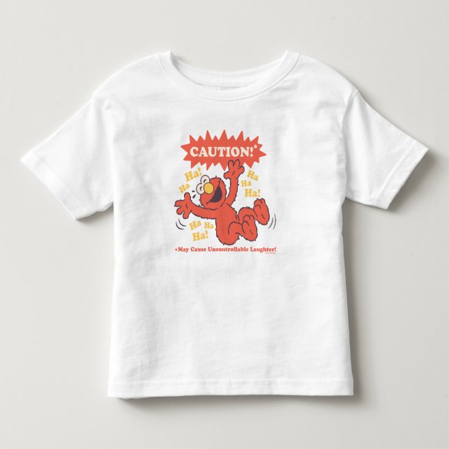 Caution Laughing Elmo Ahead Toddler T-Shirt (Front)
