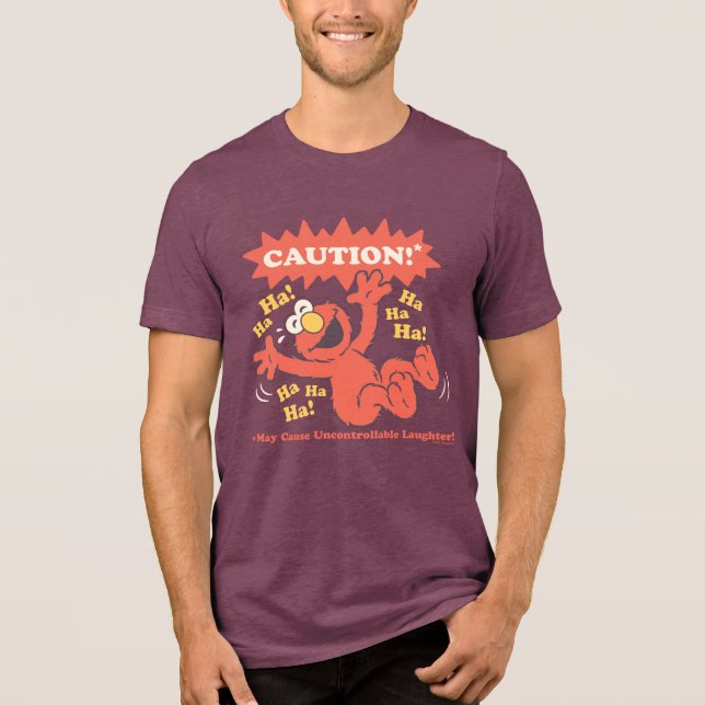 Caution Laughing Elmo Ahead Tri-Blend Shirt (Front)