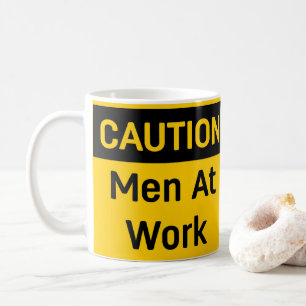 CAUTION Men at Work Coffee Mug