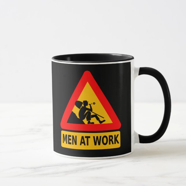 Caution: Men at Work Mug (Right)