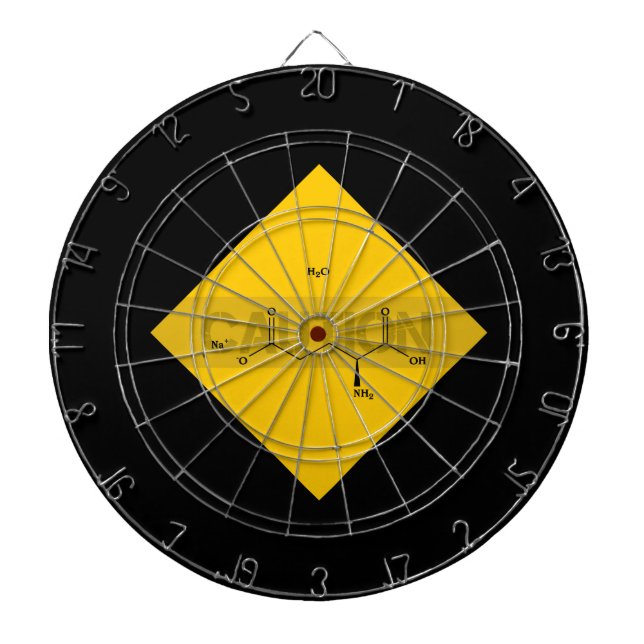 Caution: Monosodium Glutamate Dartboard (Front)