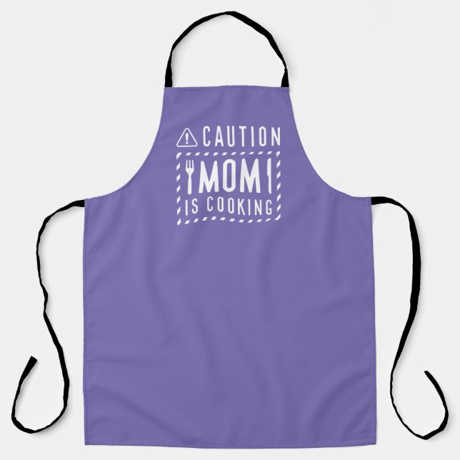 Caution Mum Is Cooking Apron (Front)