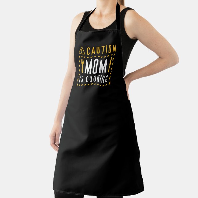 Caution Mum Is Cooking Apron (Insitu)