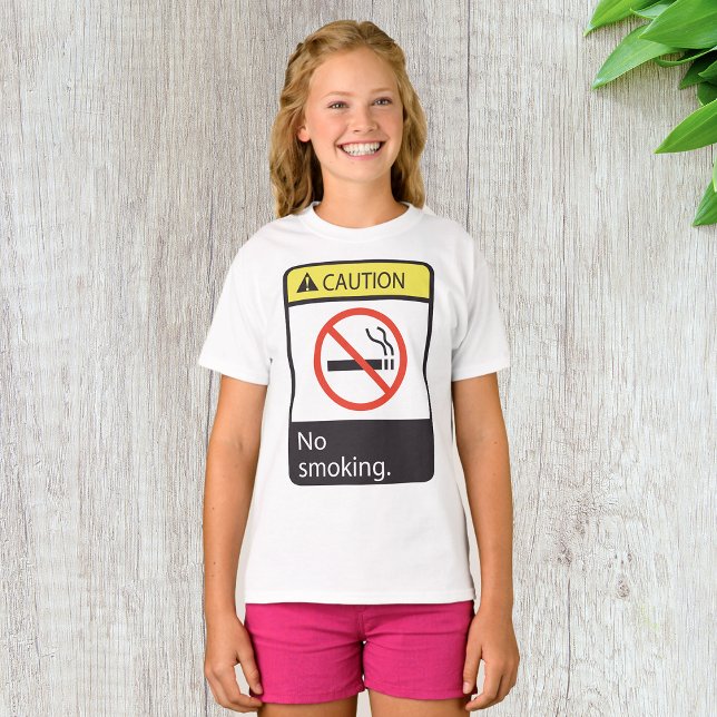 Caution No Smoking Sign T-Shirt (Creator Uploaded)