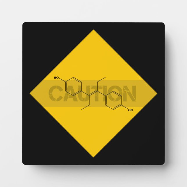 Caution: Oestrogen Plaque (Front)