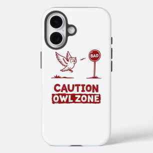 Caution Owl Zone – Playful Owl Phone Case Design
