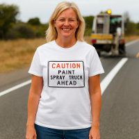 Caution Paint Spray Truck Ahead