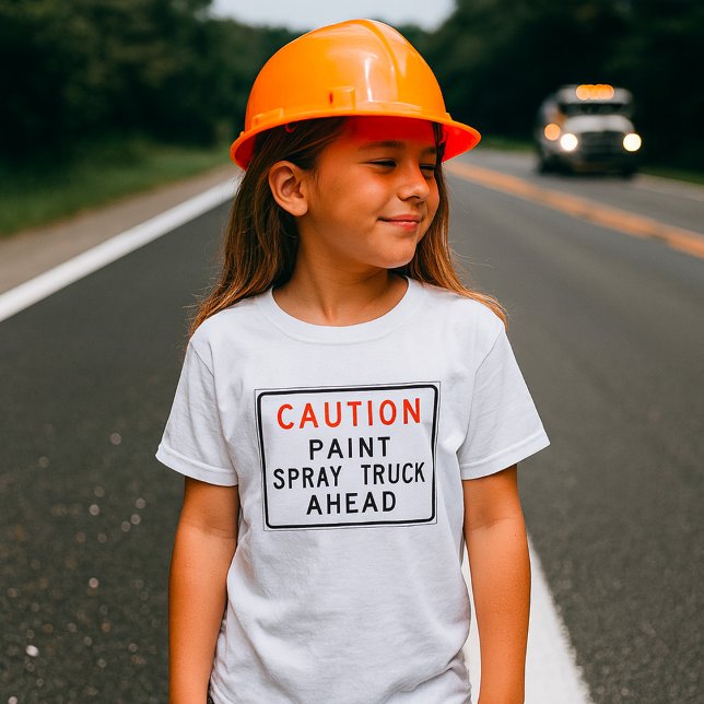 Caution Paint Spray Truck Ahead T-Shirt (Creator Uploaded)