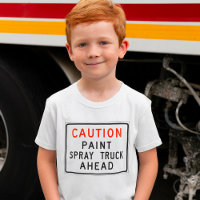 Caution Paint Spray Truck Ahead