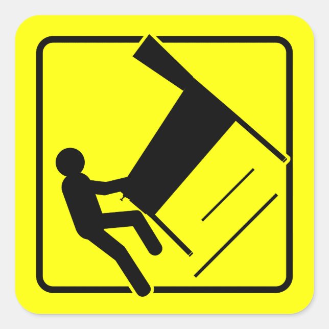 CAUTION - Pinball Wizard Player XING funny sticker (Front)