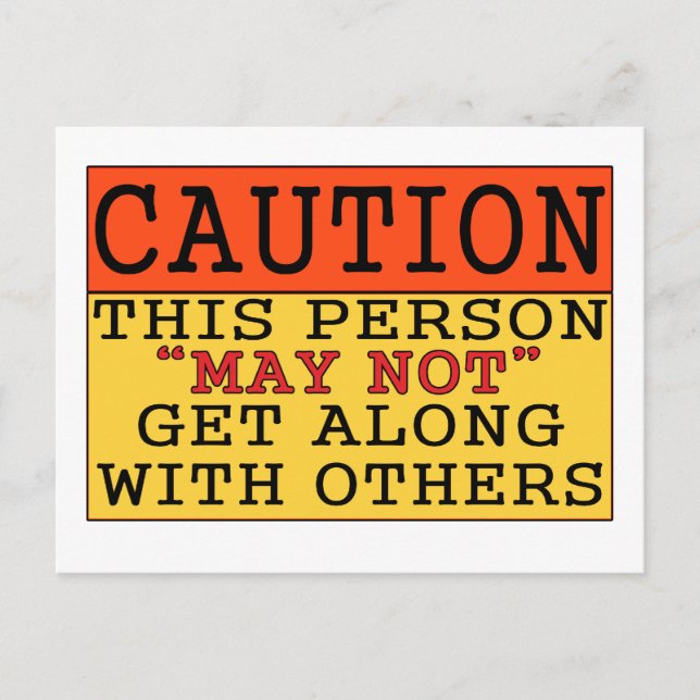Caution Postcard (Front)