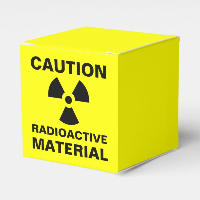 Caution Radioactive Material Hazard Halloween Prop Favour Box (Front Side)