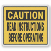 Caution Read Instructions Before Operating