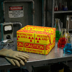 Caution Restricted Area Radiation Hazard Warning Wrapping Paper