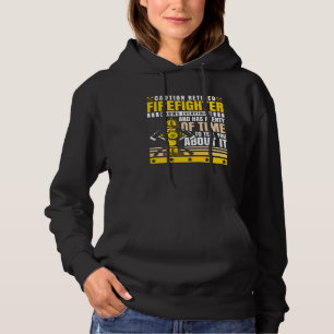 Caution Retired Firefighter Knows everything Hoodie