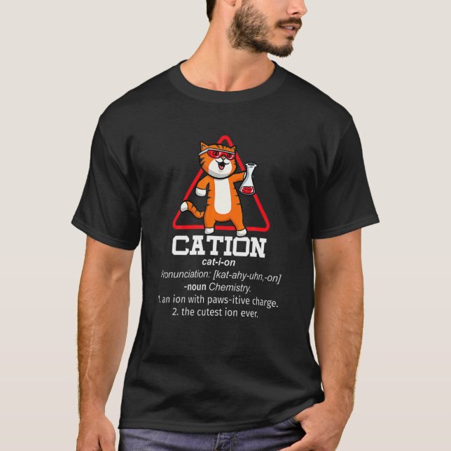 Caution Science Day Experiment Education Cat Whisp T-Shirt (Front)