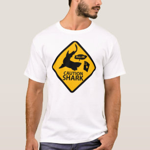 "Caution: Shark" Full Front Light T-Shirt