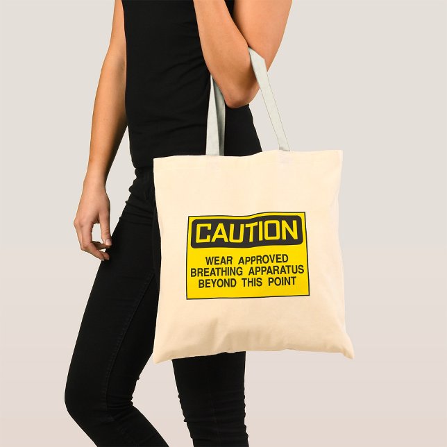 Caution Sign Wear Approved Breathing Apparatus  Tote Bag (Creator Uploaded)