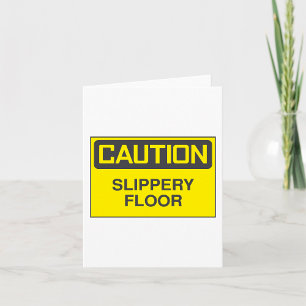 Caution Slipper Floor Sign Card