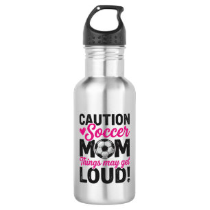 Caution Soccer Mum Loud Vintage Shirt Design_1 532 Ml Water Bottle