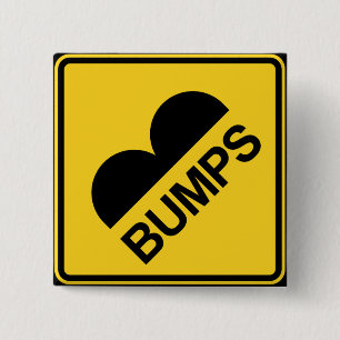 Caution Speed Bumps Funny Traffic Sign 15 Cm Square Badge