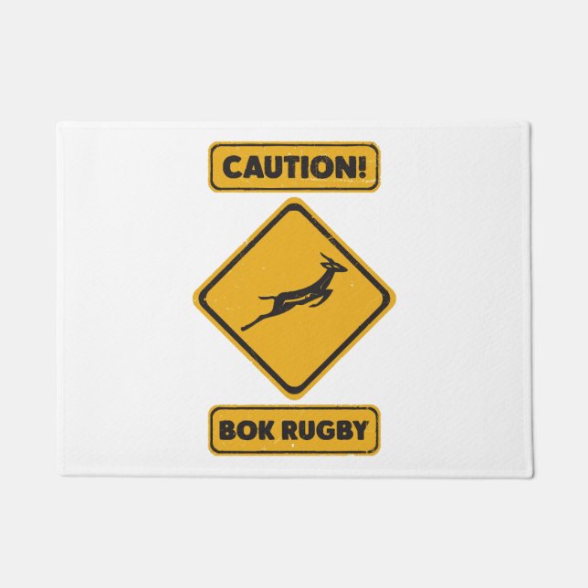 Caution - SpringBoks Crossing Doormat (Front)
