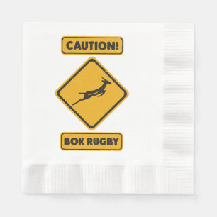 Caution - SpringBoks Crossing Napkin
