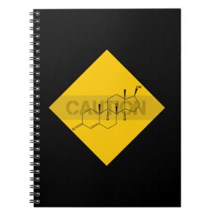Caution: Testosterone Spiral Notebook