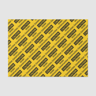 CAUTION Under Construction Tissue Paper