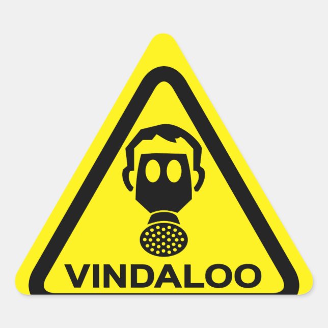 Caution Vindaloo Toxic Curry Smells Funny Stickers (Front)