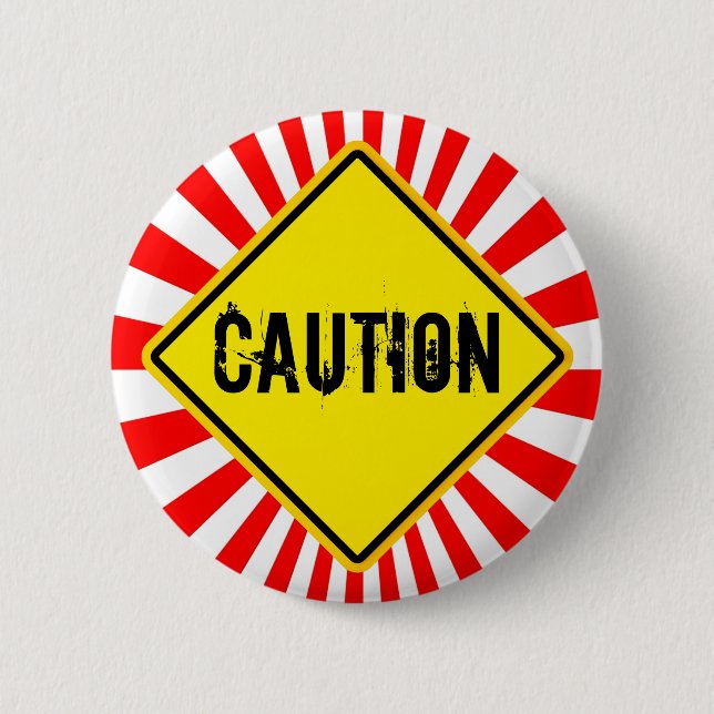 caution warning sign button (Front)