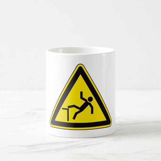Caution Watch Your Step Sign Trip Hazard Coffee Mug (Creator Uploaded)