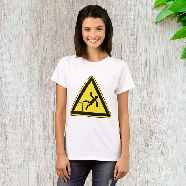 Caution Watch Your Step Sign Trip Hazard T-Shirt (Creator Uploaded)