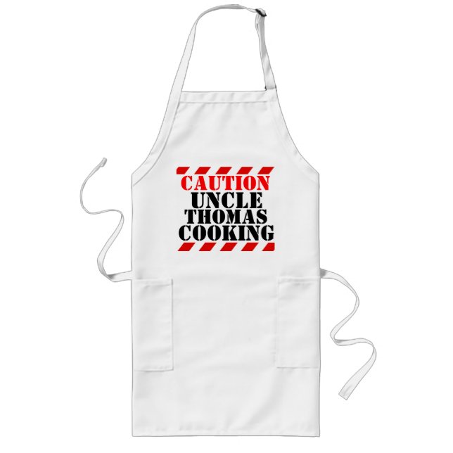 Caution your name is cooking graphic hobby apron (Front)
