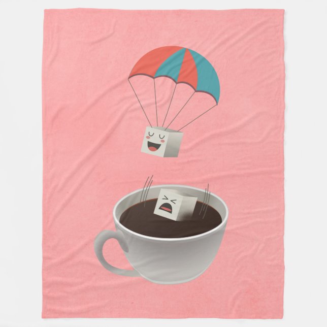 Cautious Sugar Cubes Fleece Blanket (Front)