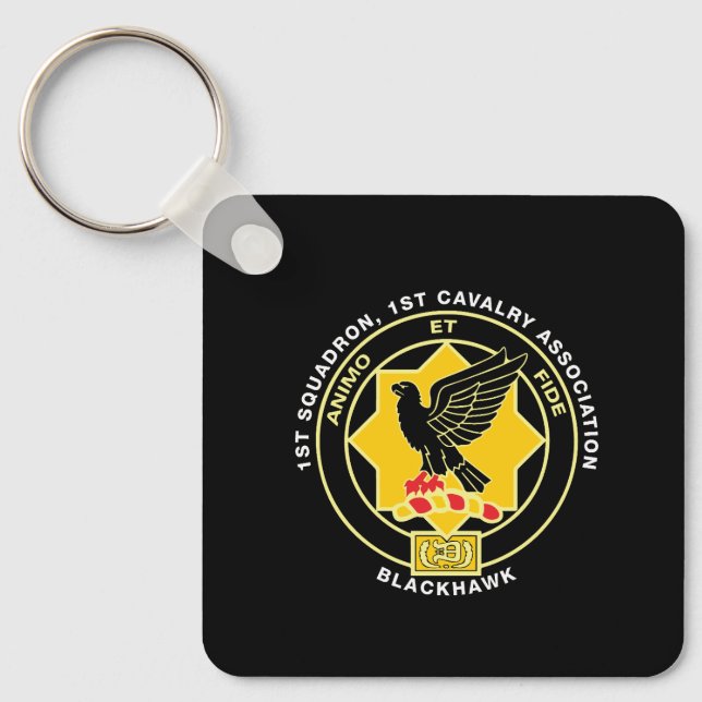 Cav Association Classic Black Keychain (Front)