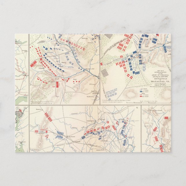 Cav Brigade, Cedar Mtn, Manassas, Bull Run Postcard (Front)