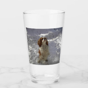 cav in snow glass