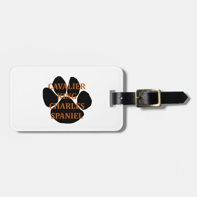 cav name paw luggage tag (Front Horizontal)