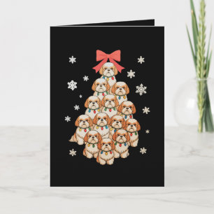 Cavachon Dog Christmas Tree Xmas Holiday Family Card